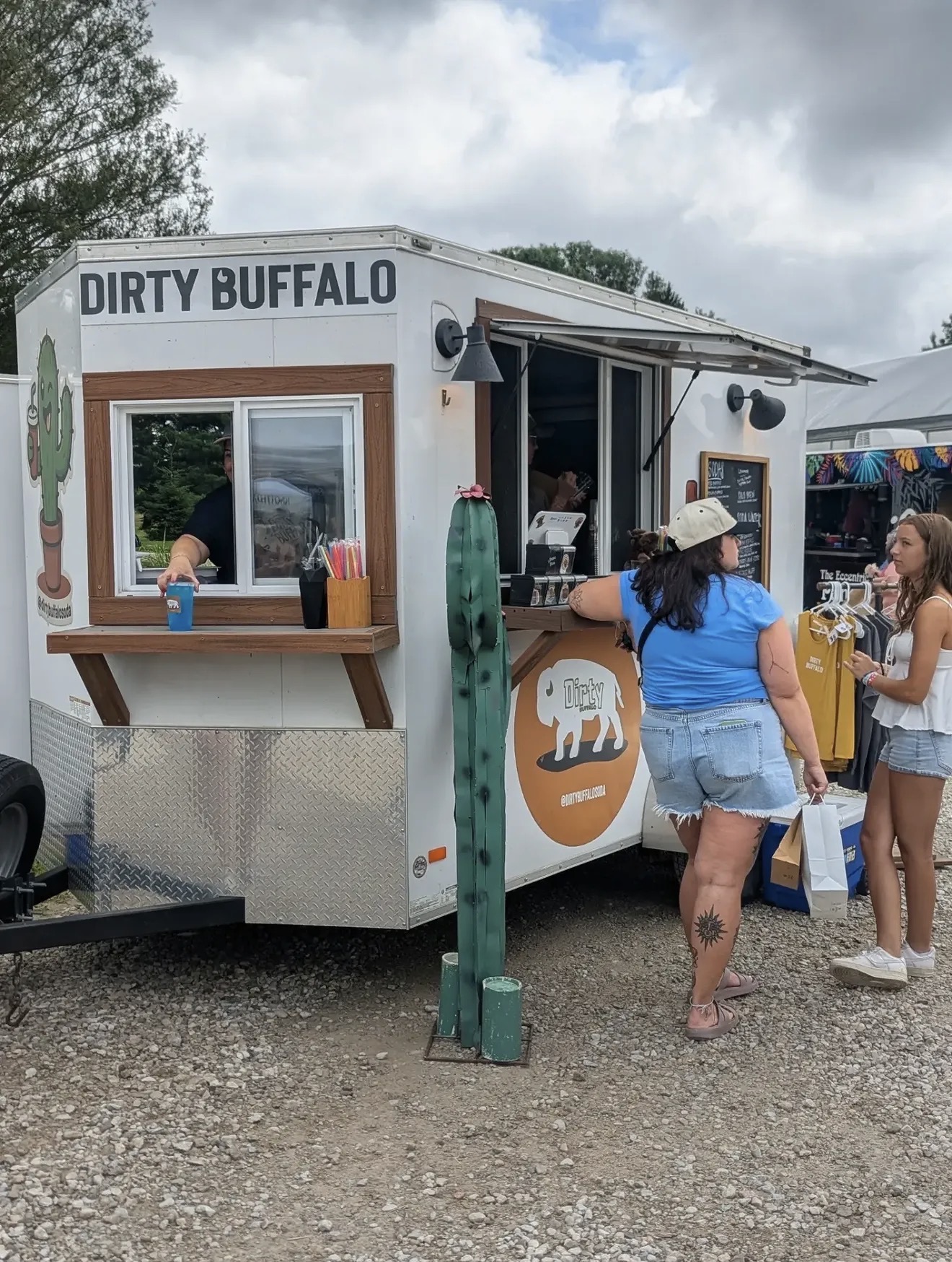 Dirty Buffalo Soda mobile beverage trailer serving guests at an Ohio event